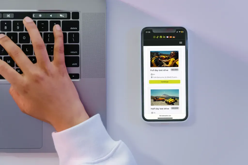 Image de couverture du projet réalisé pour 7Drive Tenerife