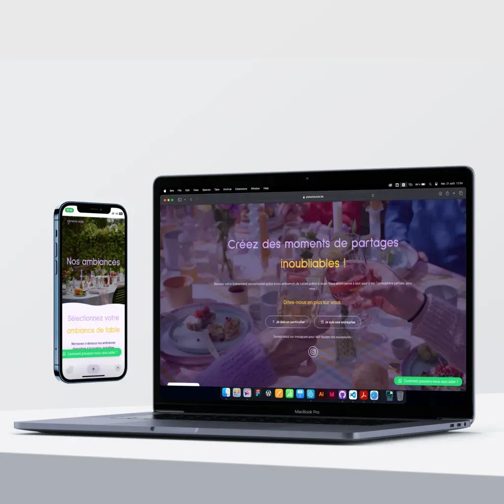 Présentation du projet réalisé pour Pistache Club